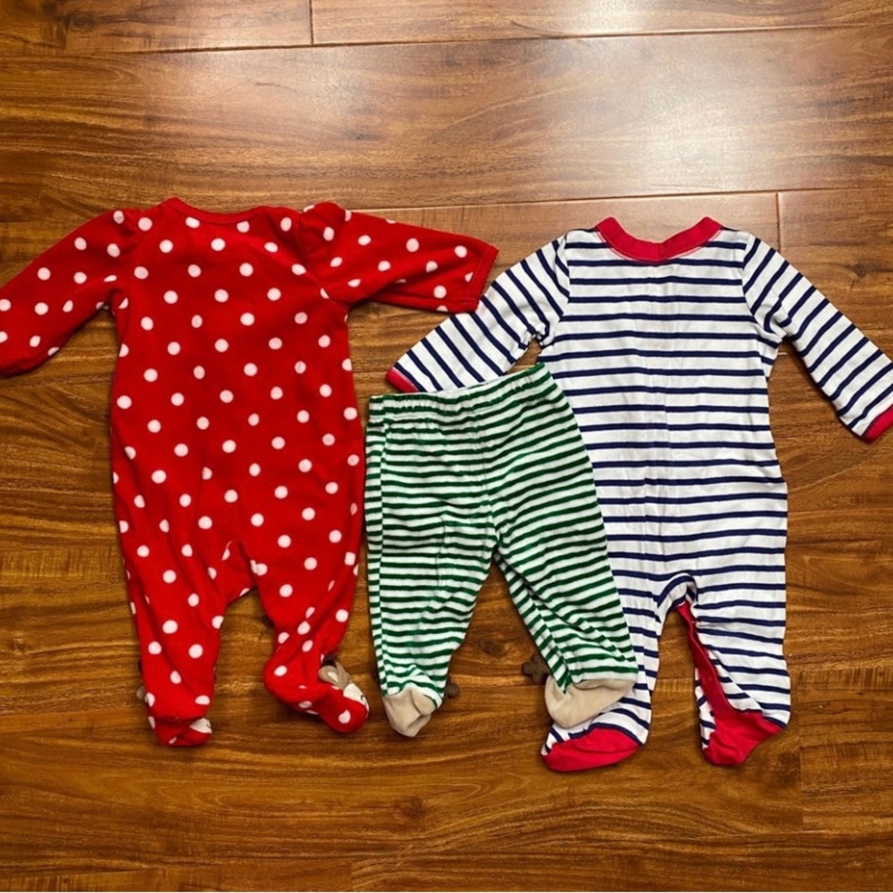 3/$25 Carter’s KoalaKid 3 Piece Holiday Winter Baby Footie PJ Size NB-3M - Picture 2 of 16